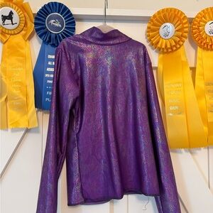 Shimmering Purple Long Sleeve Top youth western show shirt
